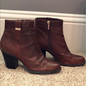 Brown Leather Booties size 7.5